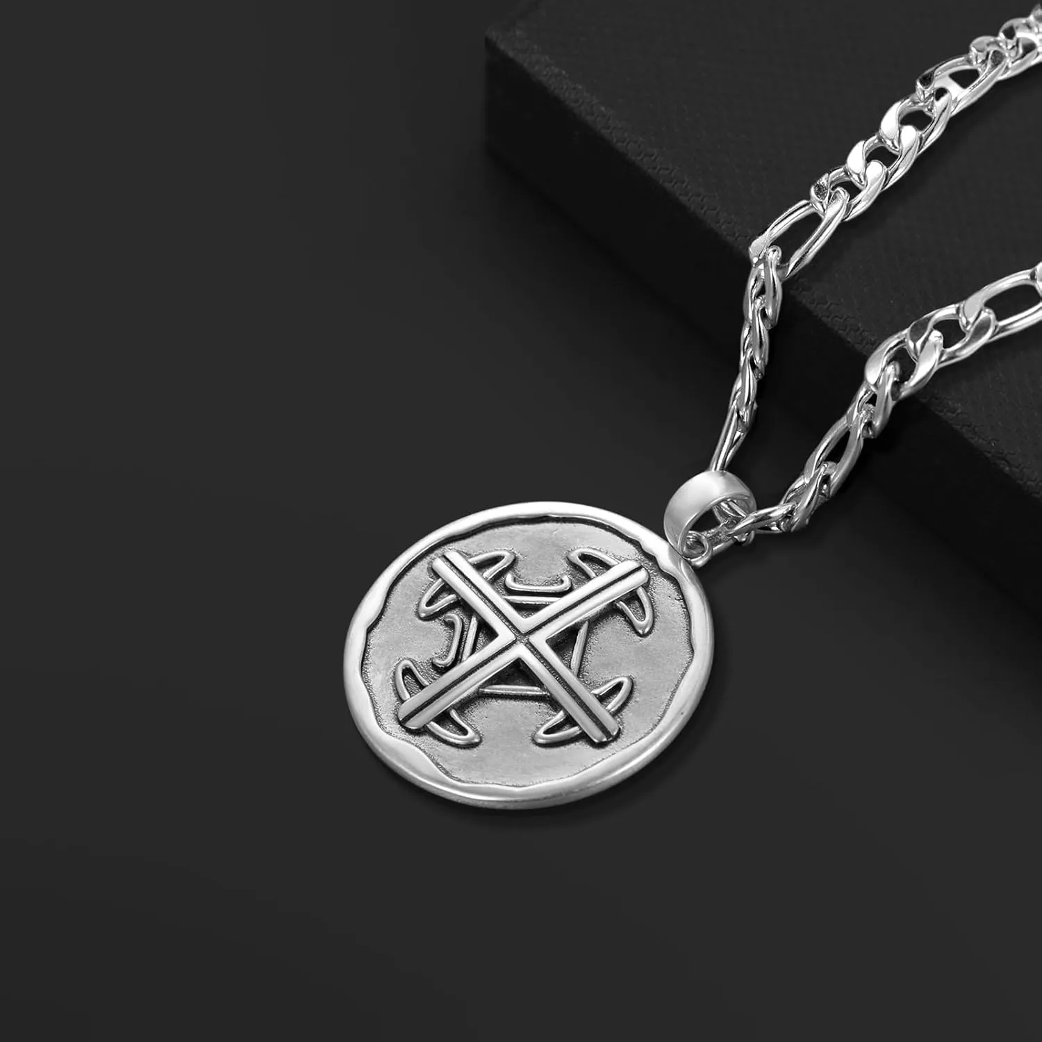 Serenity Prayer Necklace Cross Necklace for Men Women 925 Sterling Silver Cross Religious Jewelry Serenity Prayer Gifts for Men Women