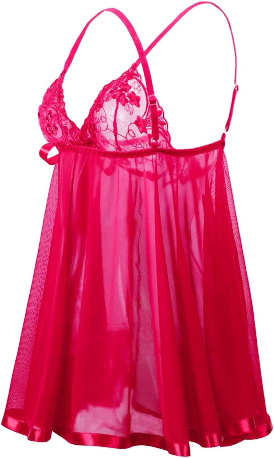 Sexy Lingerie for Women V Neck Panty Bra Two Piece Sheer Bralette Super Stretchy Pajamas Lingerie