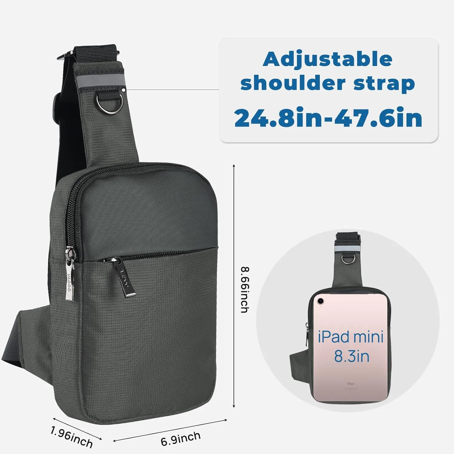 Small Sling Bag Mini Crossbody Bag with RFID Blocking Fashionable Fanny Pack for Women and Men Chest Bag for Travel