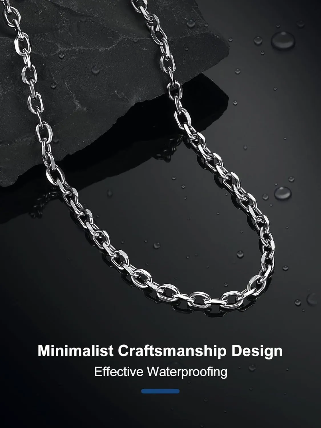 Stainless Steel Cable Chain Necklace for Men,Silver/Gold Plated Cuban Link Chains Mens 5mm/7mm/9mm/12mm Width,18"-30" Hip Hop Accessories Jewelry Gifts for Father's Day Valentine's Day Christmas