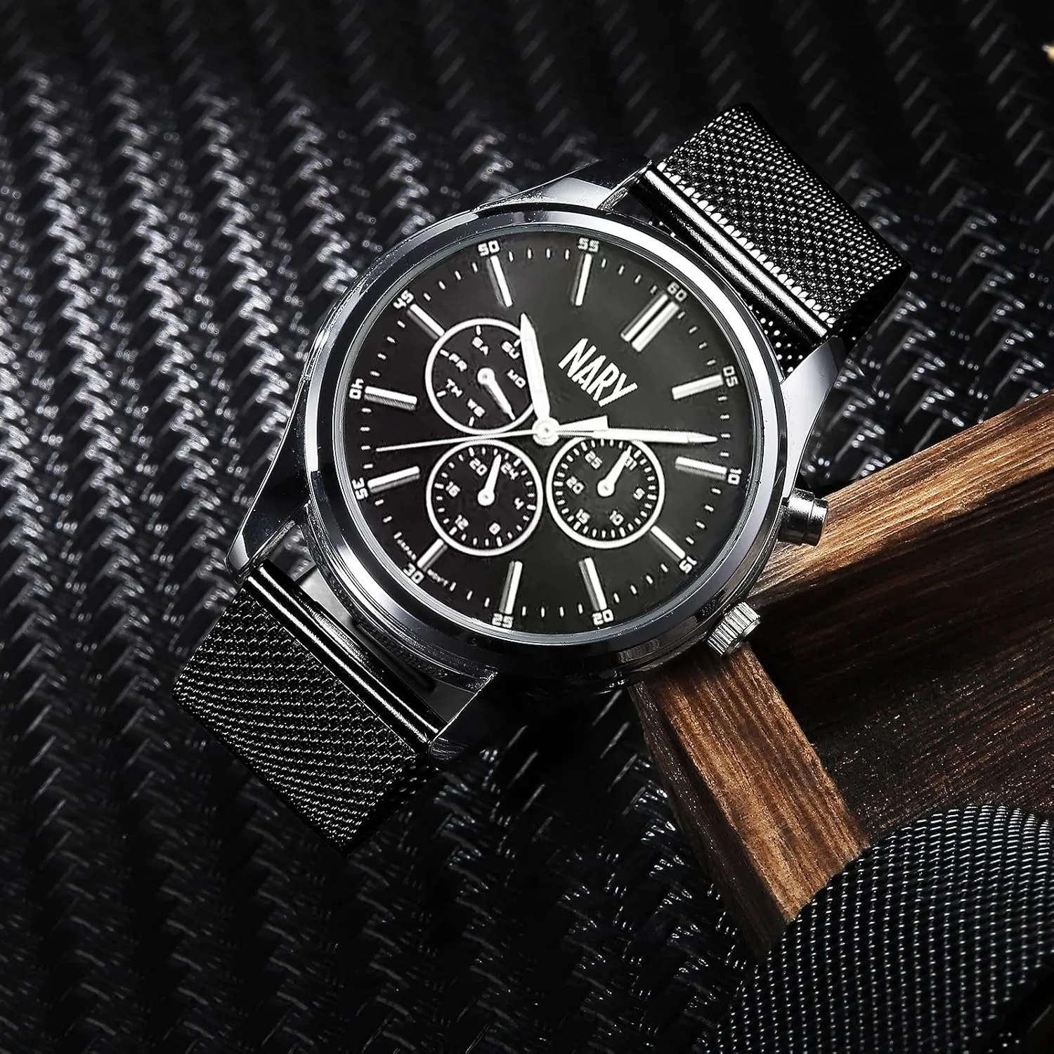 Stainless Steel Mesh Watch Band for Mens Women, Quick Release Mesh Watch Straps 18mm 20mm 22mm 24mm 24mm Black