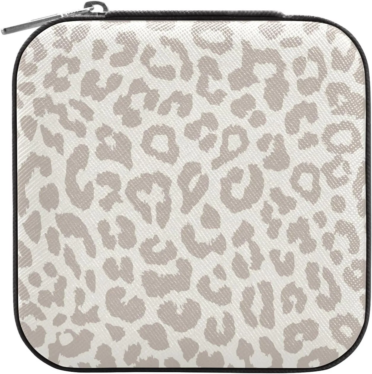 SUABO Leopard Jewelry Box Necklace Ring Storage Organizer Mini Jewelry case Earrings Leather Jewelry Travel Organizer for Women Girls Girlfriend Wife Gift
