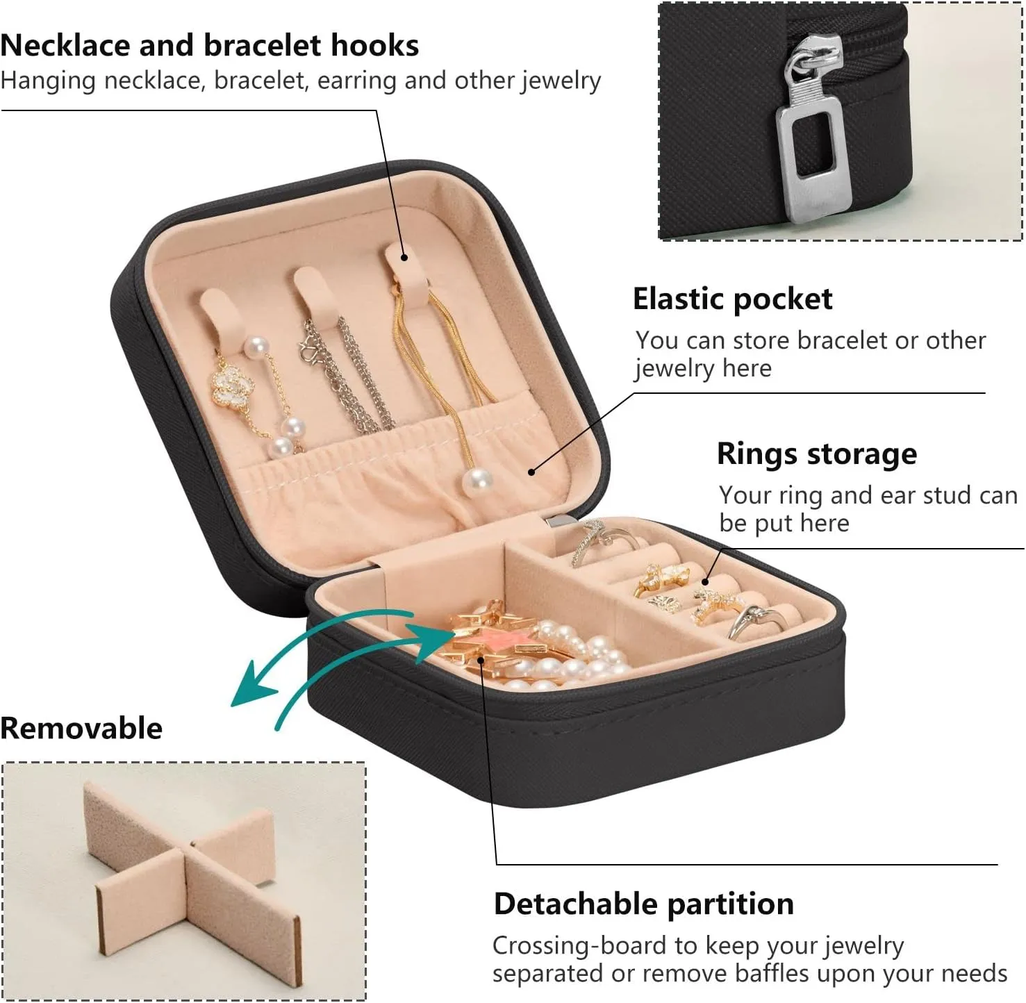SUABO Leopard Jewelry Box Necklace Ring Storage Organizer Mini Jewelry case Earrings Leather Jewelry Travel Organizer for Women Girls Girlfriend Wife Gift