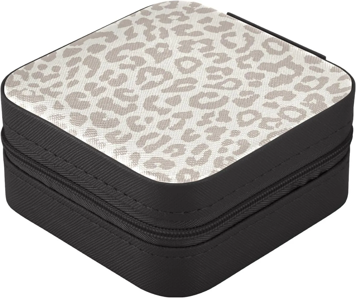 SUABO Leopard Jewelry Box Necklace Ring Storage Organizer Mini Jewelry case Earrings Leather Jewelry Travel Organizer for Women Girls Girlfriend Wife Gift