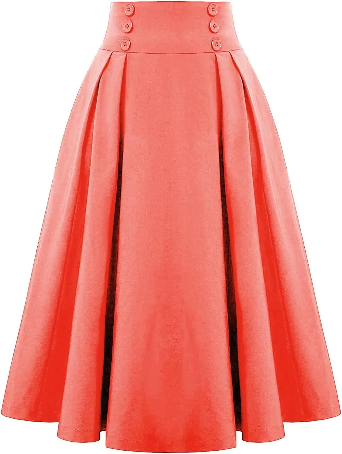 Summer Skirts for Women 2025 Vacation Button Down High Rise Flowy Swing Ruched Flowy Baggy Comfort Skirt