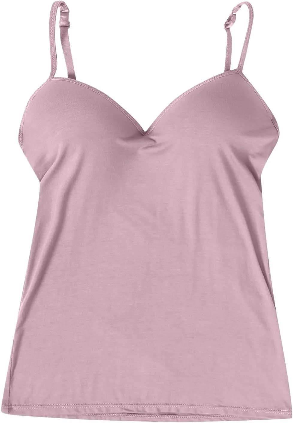 Tank Top with Built in Bra for Women Adjustable Spaghetti Strap Cami Tank Shelf Bra Camisole Tops Undershirts