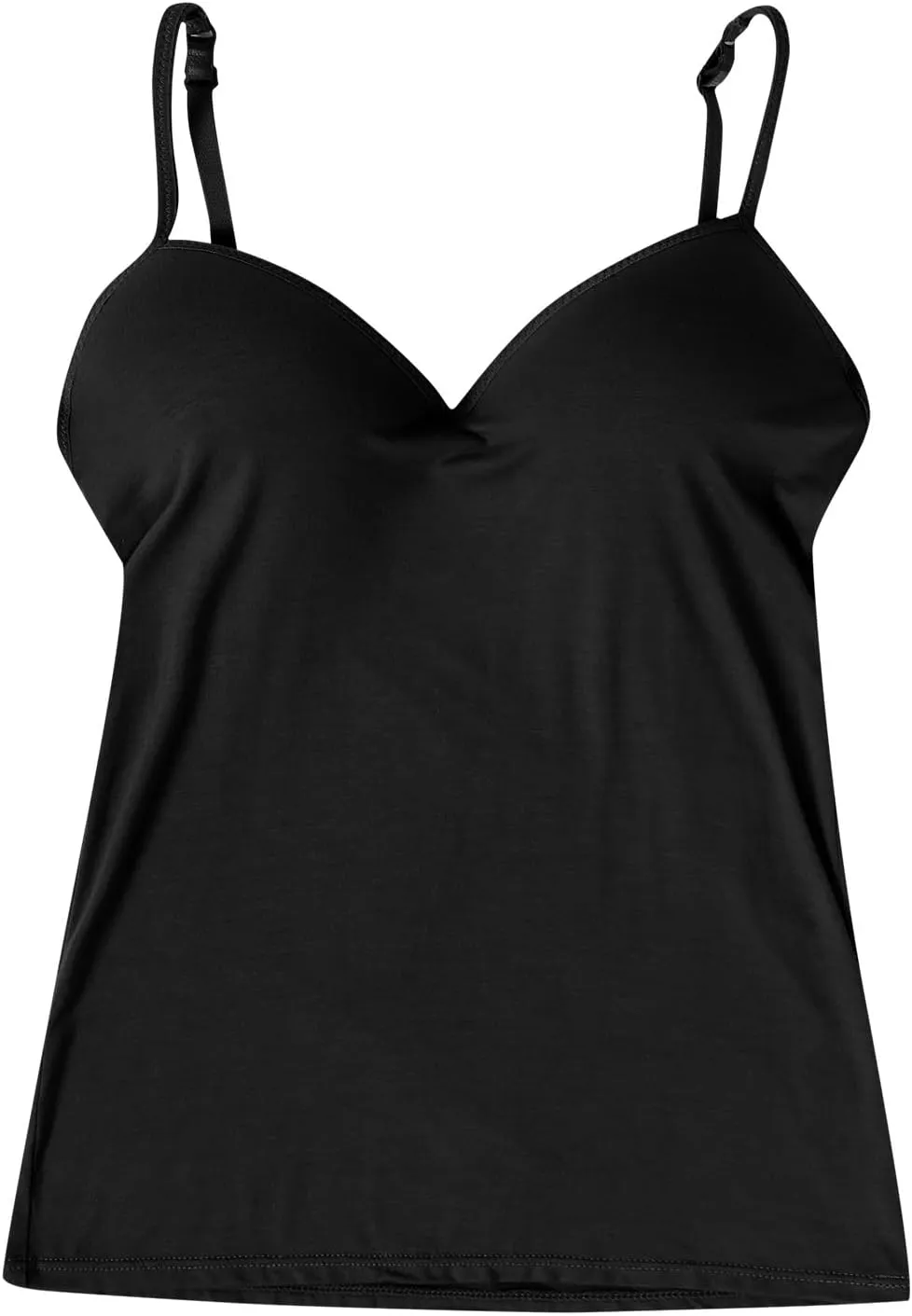 Tank Top with Built in Bra for Women Adjustable Spaghetti Strap Cami Tank Shelf Bra Camisole Tops Undershirts