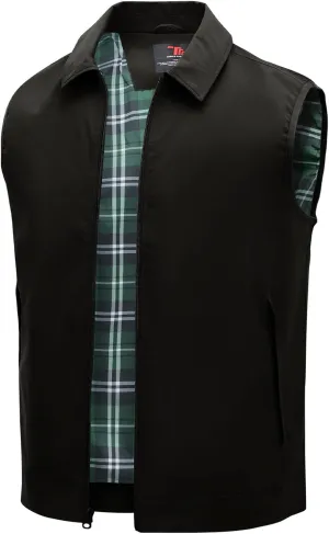 TBMPOY Men's Vest Casual Outerwear Lightweight 3 Zip Pockets Golf Sleeveless Jackets Summer Fall Full Zip Vest Travel