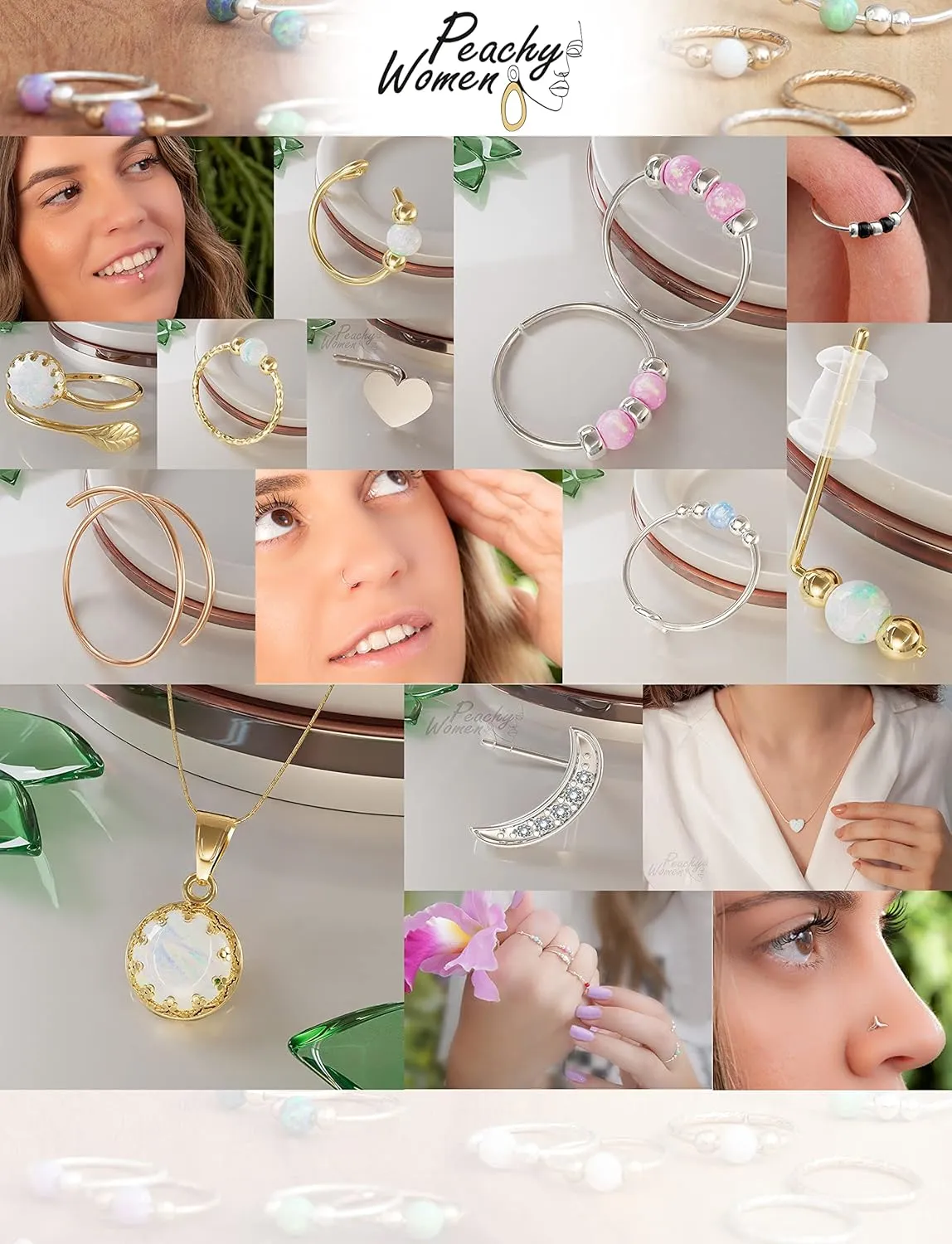 Thin Fake Nose Ring With Red Opal 14k Gold Filled - 24 Gauge Tiny No Piercing Needed Faux Nose Hoop With Beads