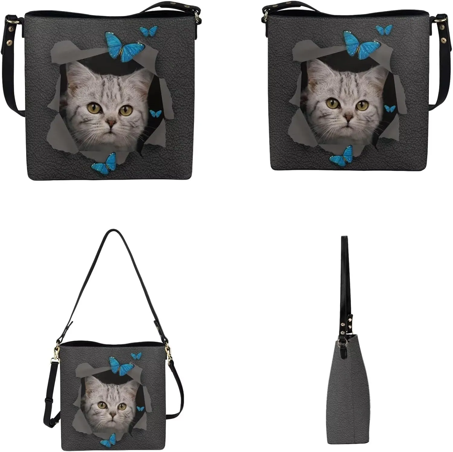 Tote Bags Set 2 Piece Crossbody Bags Shoulder Purses for Women with Adjustable Shoulder Strap Wallet Women Wristlet