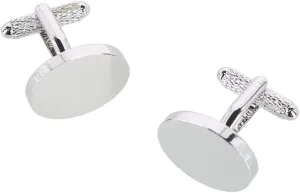 Trafalgar Men's Asher Oval Brass Engravable Cufflinks