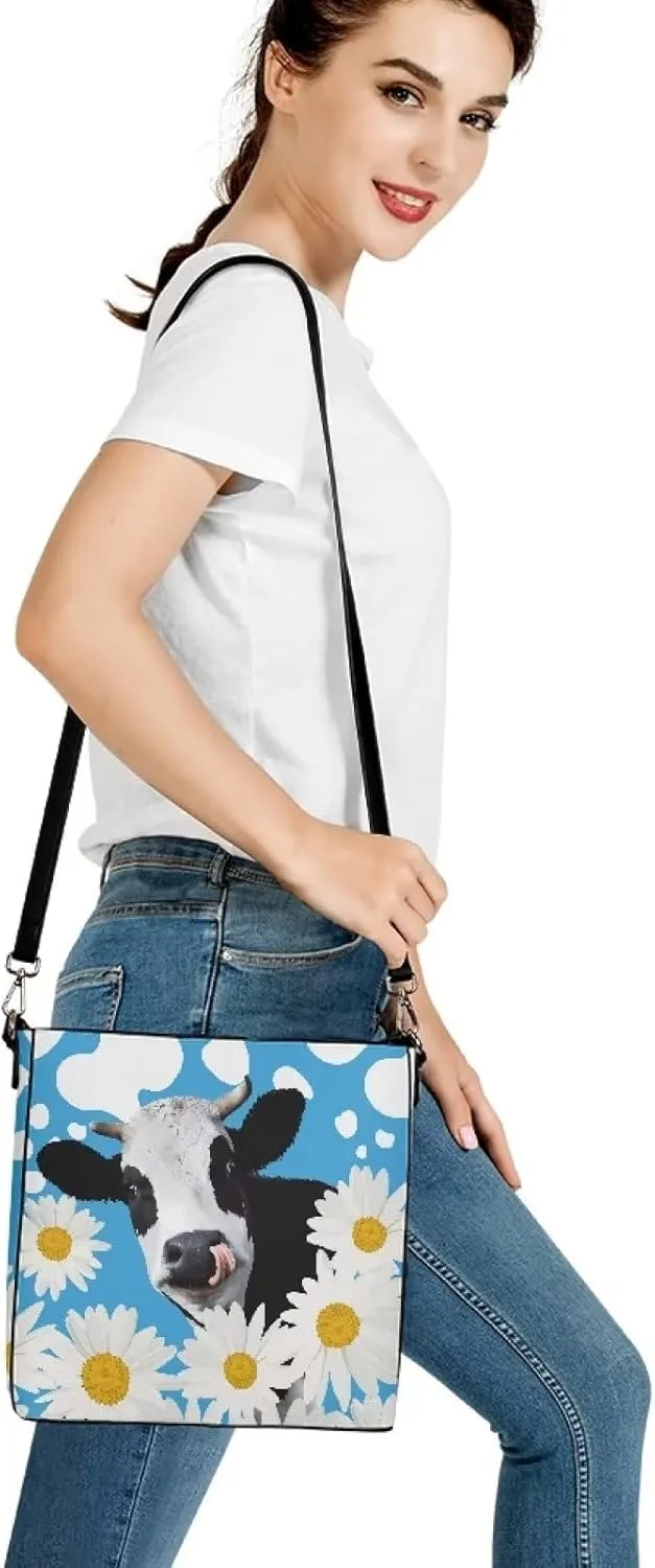 Travel Tote Bags for Women Ladies PU Leather Shoulder Handbags with Pockets Hobo Bucket Bags Crossbody Purse