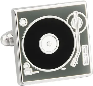 Turntable DJ Record Player Pair Cufflinks