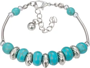 Turquoise Bracelet for Women Unique Charm Natural Blue Turquoise Adjustable Beaded Imitation Gemstone Butterfly Bracelet Handmade Boho Vintage Owl Animal Bracelet