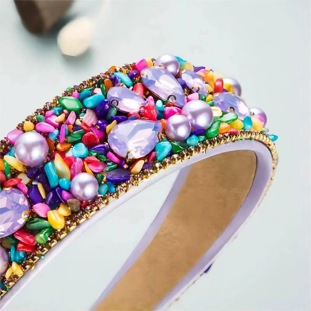 Turquoise Headbands For Women Rhinestone Decoration Green iridescent Non Slip Fashion Design Headband Party Headband Accessories Jewelry Hair Hoop Hairband For Girls