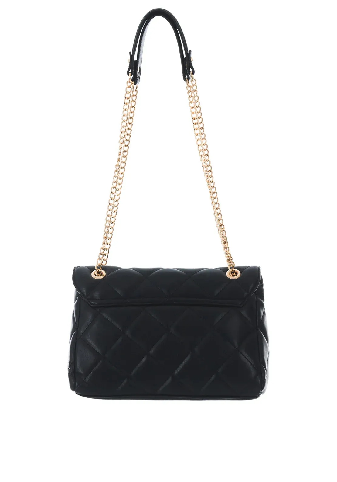 Valentino Ocarina Nero Quilted Cross Over Flap Bag
