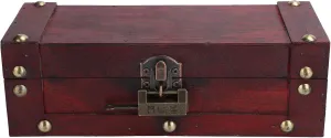 Vintage Imitation Wood Box, Imitation Wooden Storage Box Vintage Storage Box Antique Style Jewelry Ornaments Organizer Antique Style Box Retro Treasure Chest (6702-GK red wedding)