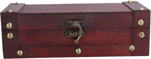 Vintage Imitation Wood Box, Imitation Wooden Storage Box Vintage Storage Box Antique Style Jewelry Ornaments Organizer Antique Style Box Retro Treasure Chest (6702 red)