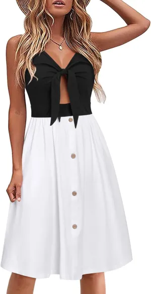 VOTEPRETTY Women's Summer Dresses Spring Sundresses Beach Clothes Outfit Vacation 2024 V Neck Casual Tropical Resort Hawaiian