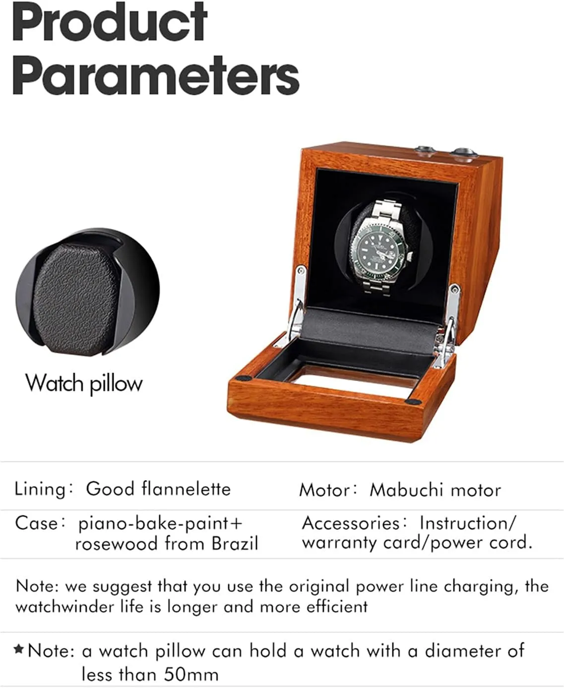 Watch Display Box Watch Winder Motor for Automatic Mechanical Watch Luxury Dual Motor Shaker Watch Black Clock WinderBlack-1 0