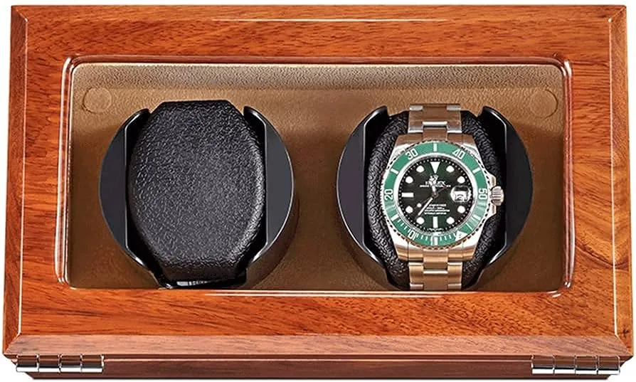 Watch Winder Motor for Automatic Mechanical Luxury Dual Motor Shaker for 2 Wrist Watches (A)