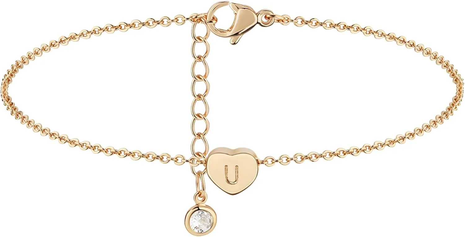 WEARON Anklet for Women, 14K Gold Plated Simple Summer Beach Boho Foot Chain Jewelry