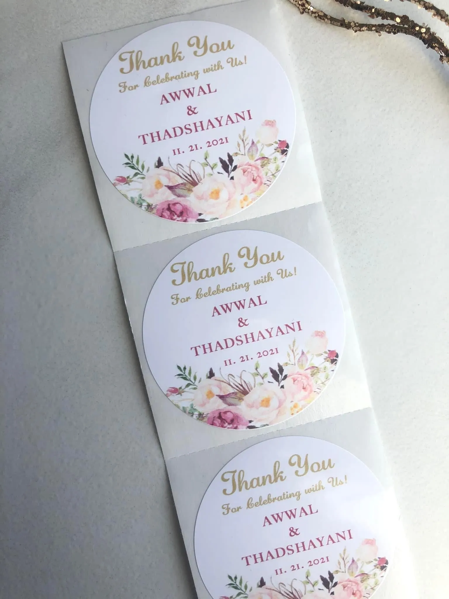 Wedding Stickers | Bridal Shower Stickers | Wedding Favour Stickers | Wedding Shower | Favour Stickers | Floral Wedding Stickers |