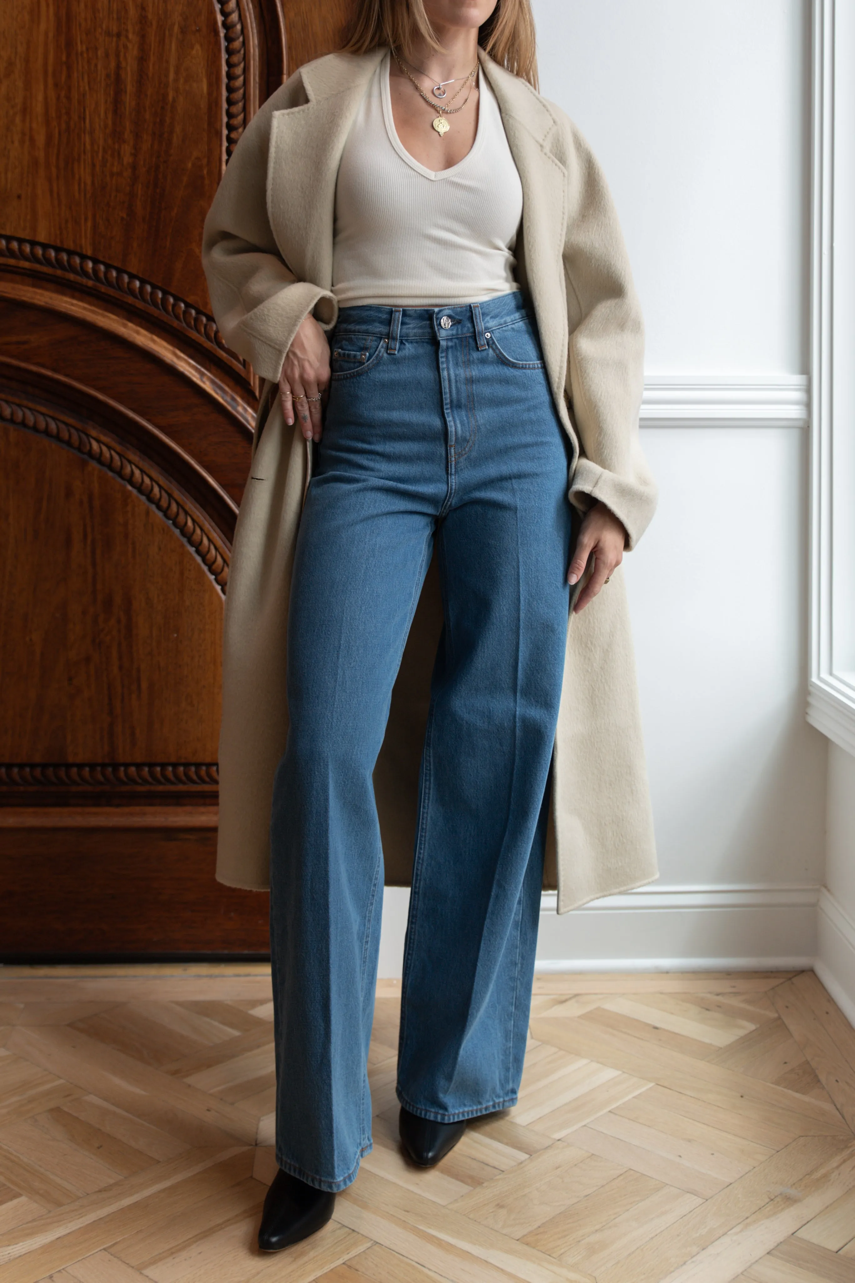 Wide Leg Denim in Vibrant Blue