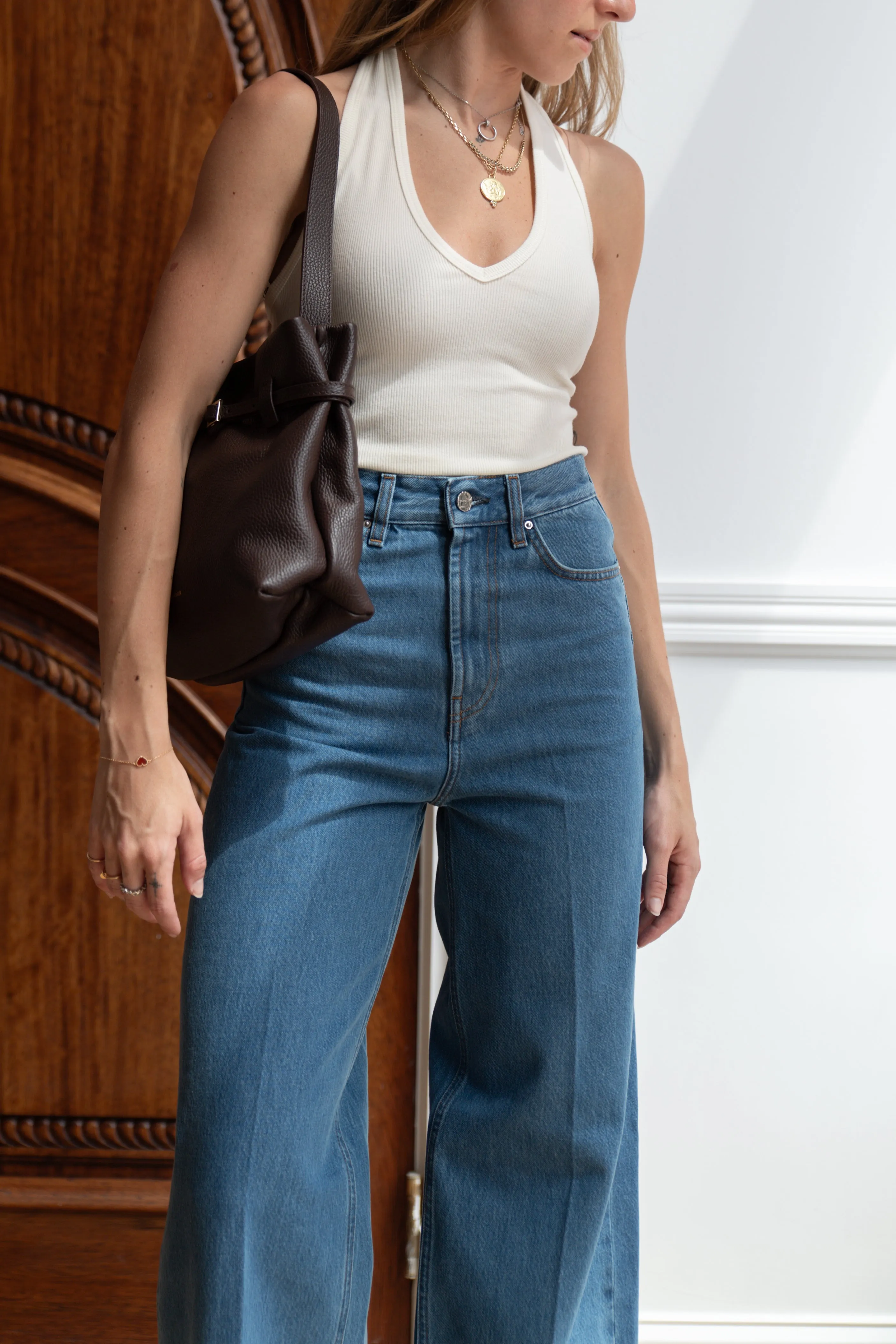 Wide Leg Denim in Vibrant Blue