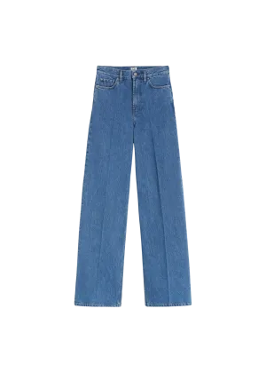 Wide Leg Denim in Vibrant Blue