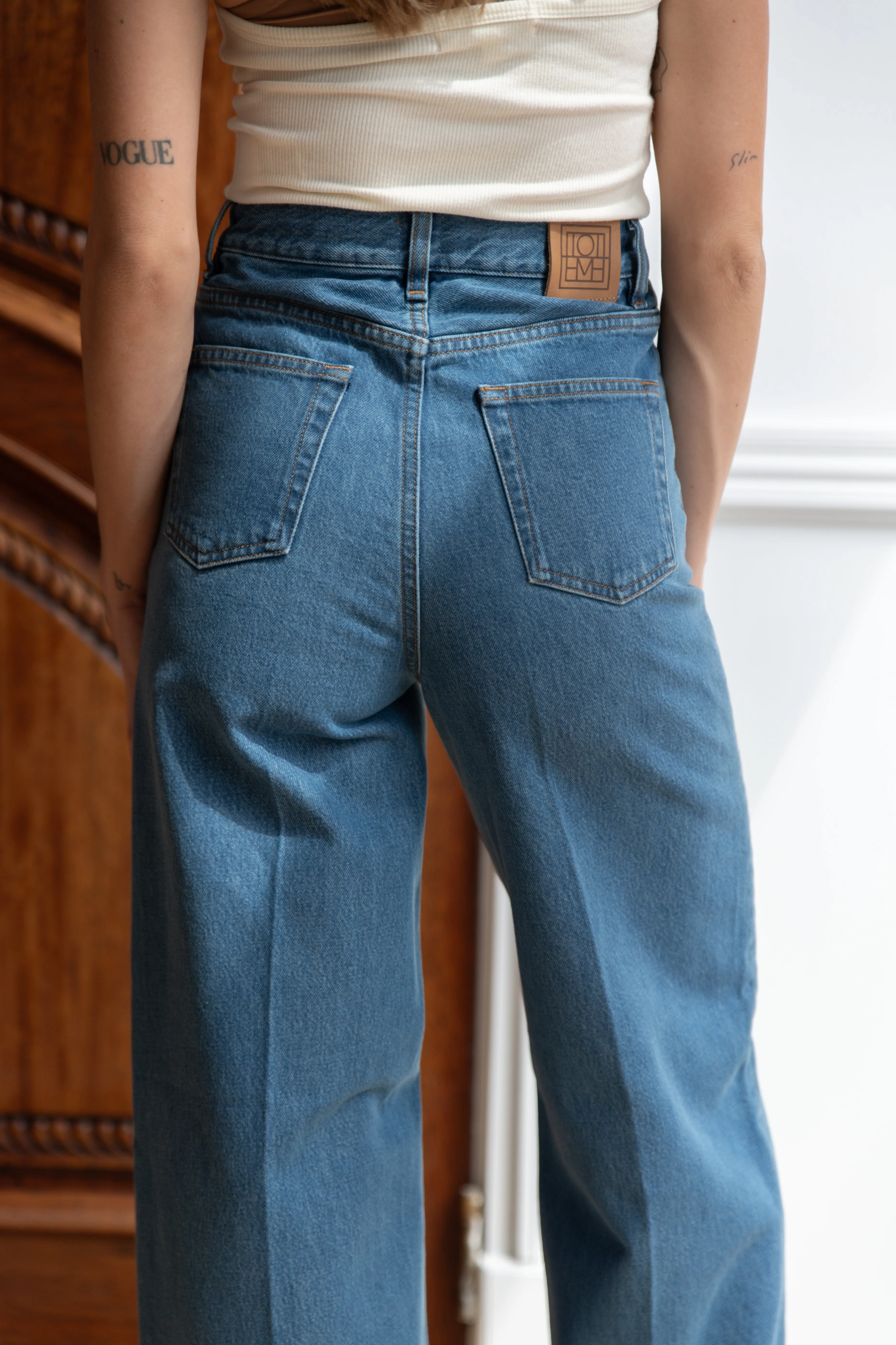 Wide Leg Denim in Vibrant Blue