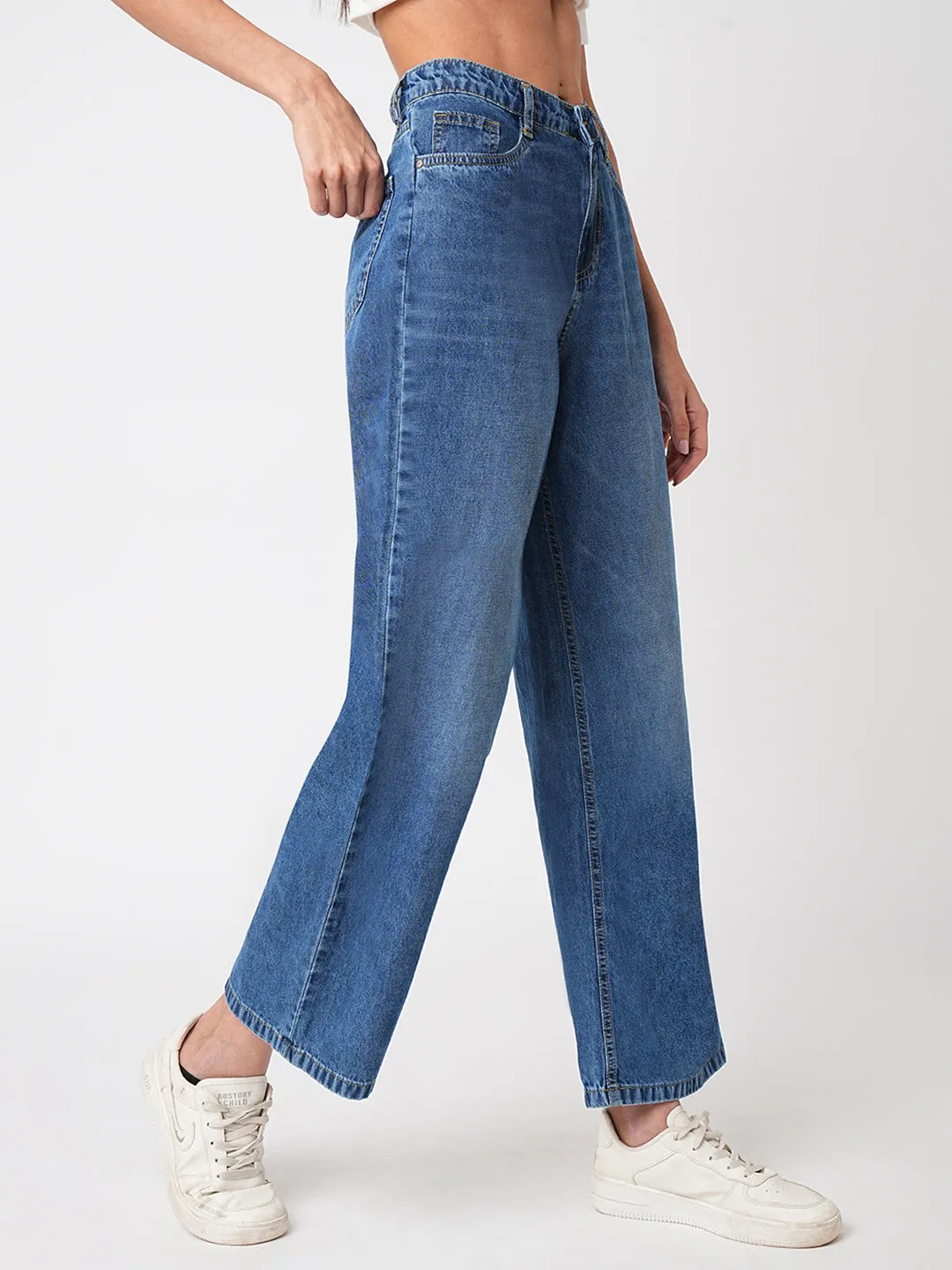Women High-Rise Wide Leg Jeans