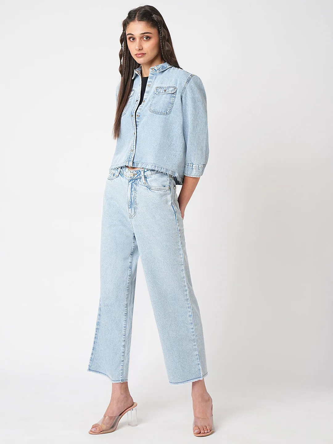 Women High-Rise Wide Leg Jeans