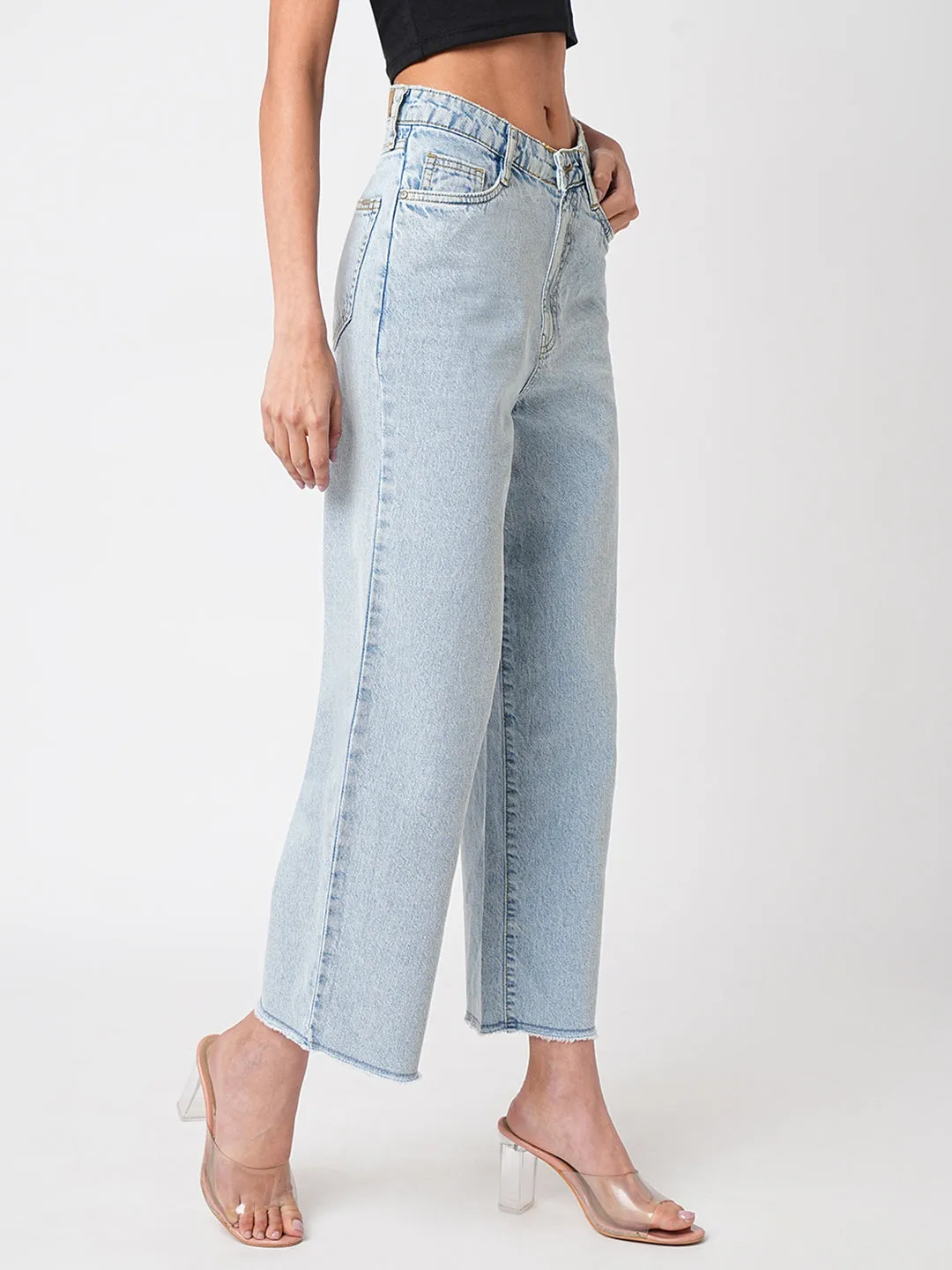 Women High-Rise Wide Leg Jeans