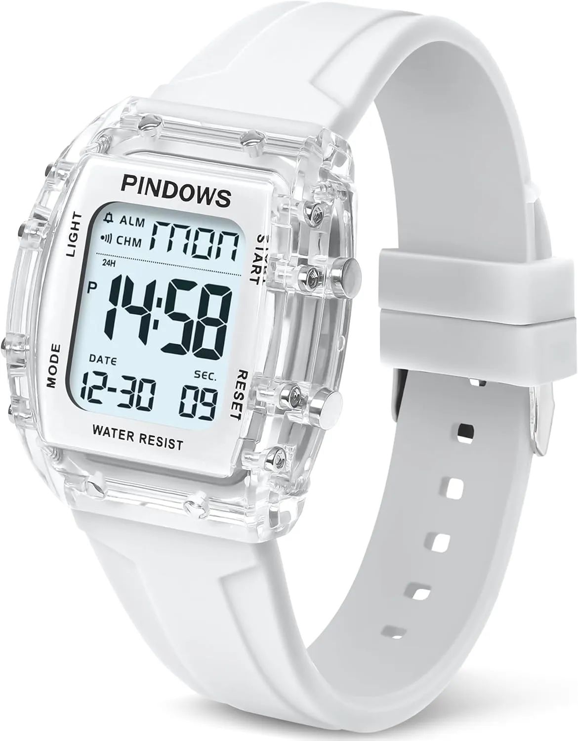 Women Watch for Women Teenagers Watch Outdoor Sports Digital Watches for Ladies Students Waterproof Watches with Alarm Stopwatch Countdown Dual-Time Hourly Chime Function High Brightness Light