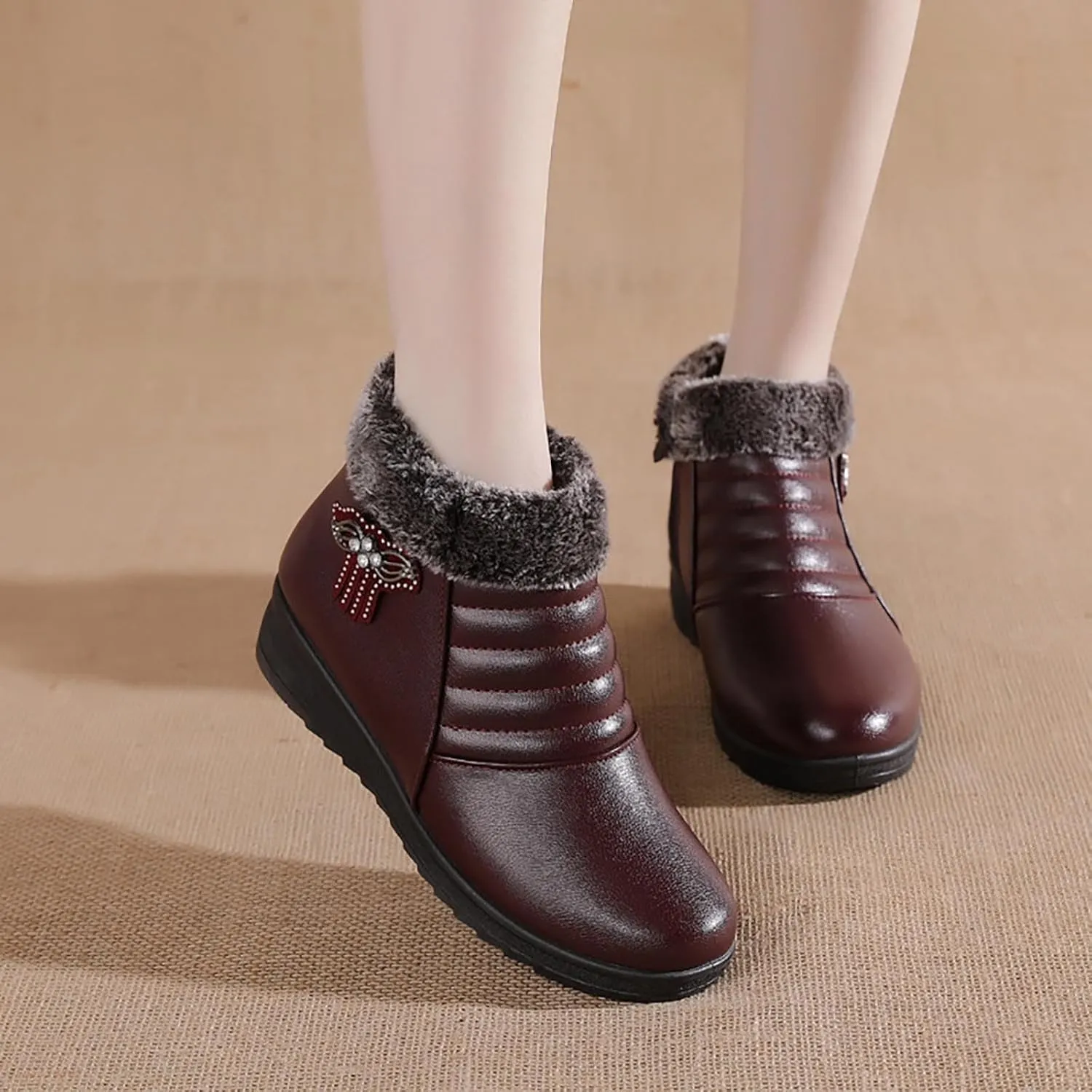 Womens Black Ankle Boots Fashion Boots for Women Fashion Boots for Women 2024 Trendy Fall Womans Winter Women'S Ankle Boots & Booties Flat White Ankle Boots No Heel