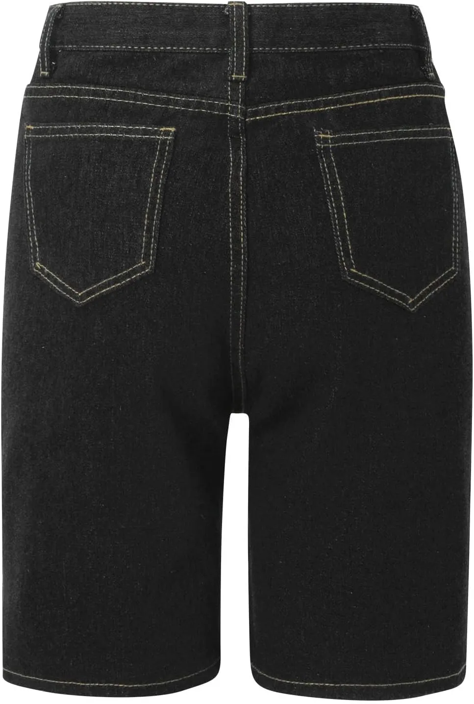 Women's Denim Shorts Trendy High Waisted Casual Summer Cropped Stretchy Bermuda Long Jean Shorts Straight Leg Pants