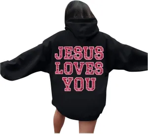 Women'S Fashion Hoodies & Sweatshirts Long Sleeve Drawstring Hoodies Print Oversized Fall Tops Heavy Sweatpants