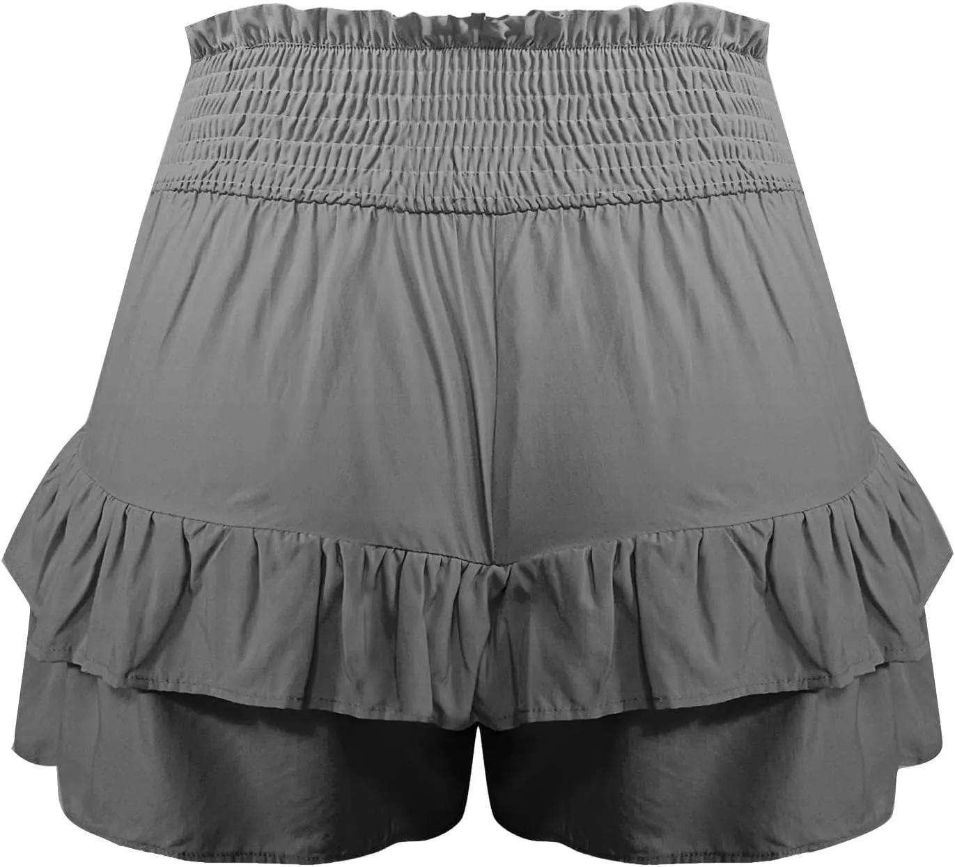 Womens Flowy High Waisted Shorts Summer Casual Ruffle Skorts Cute Mini Skirts Trendy Gradient Comfy Beach Short Pants