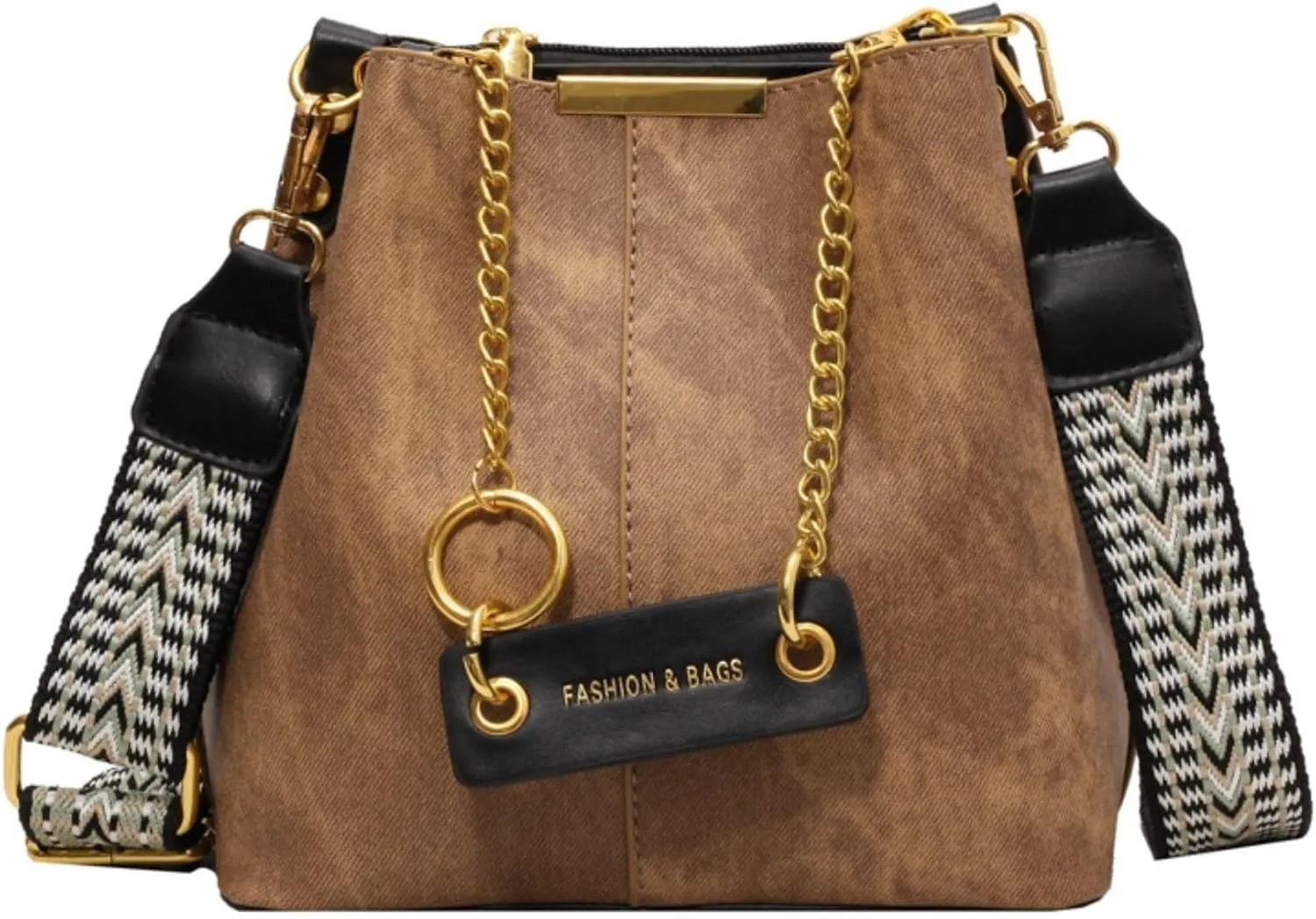 Women's Retro Bucket Shoulder Leather Crossbody Bag for Women Trendy Hobo Tote Handbag Satchel Bags Purses Wallets