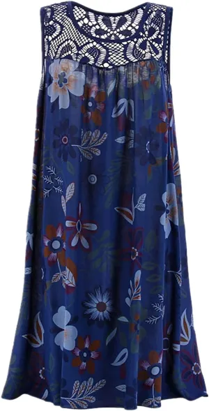 Women's Rompers Dressy Summer Casual Print Maxi Dress 2024 Loose Round Neck Short Sleeve Dresses Outfits, S-5XL