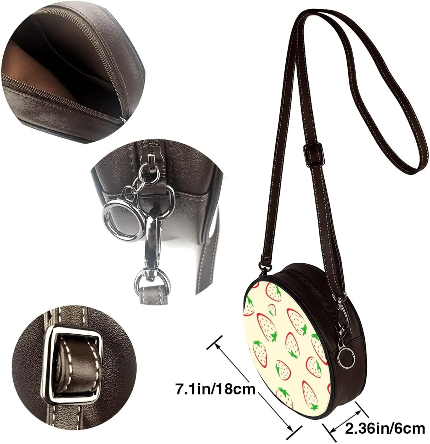 Womens Small Round Crossbody Bag Beach Shoulder Bag Handbag Purse for Summer