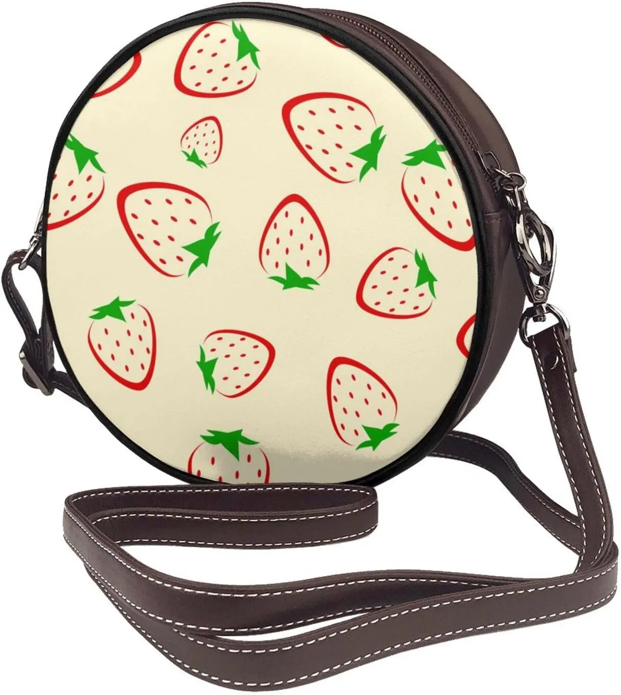 Womens Small Round Crossbody Bag Beach Shoulder Bag Handbag Purse for Summer