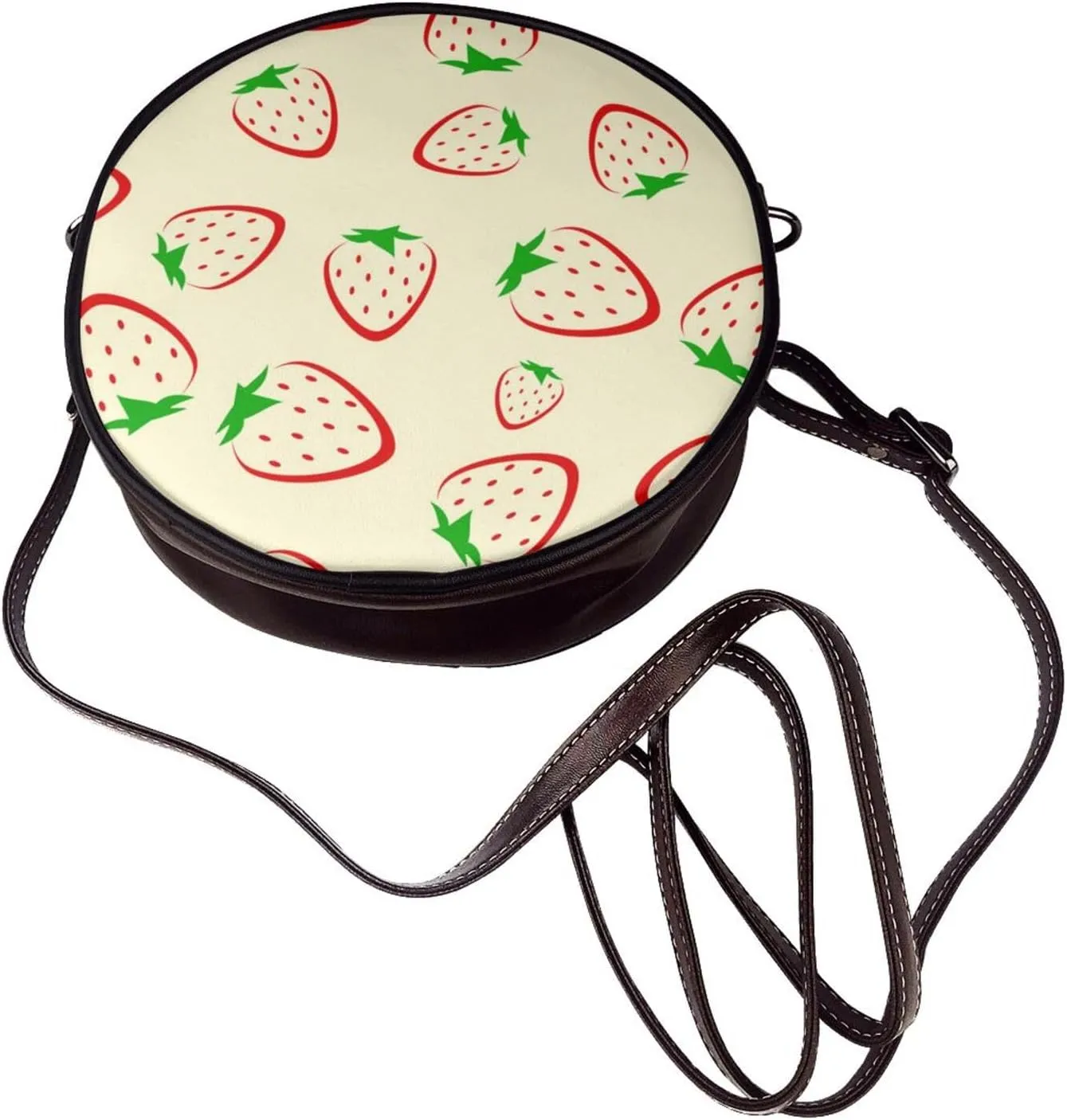 Womens Small Round Crossbody Bag Beach Shoulder Bag Handbag Purse for Summer