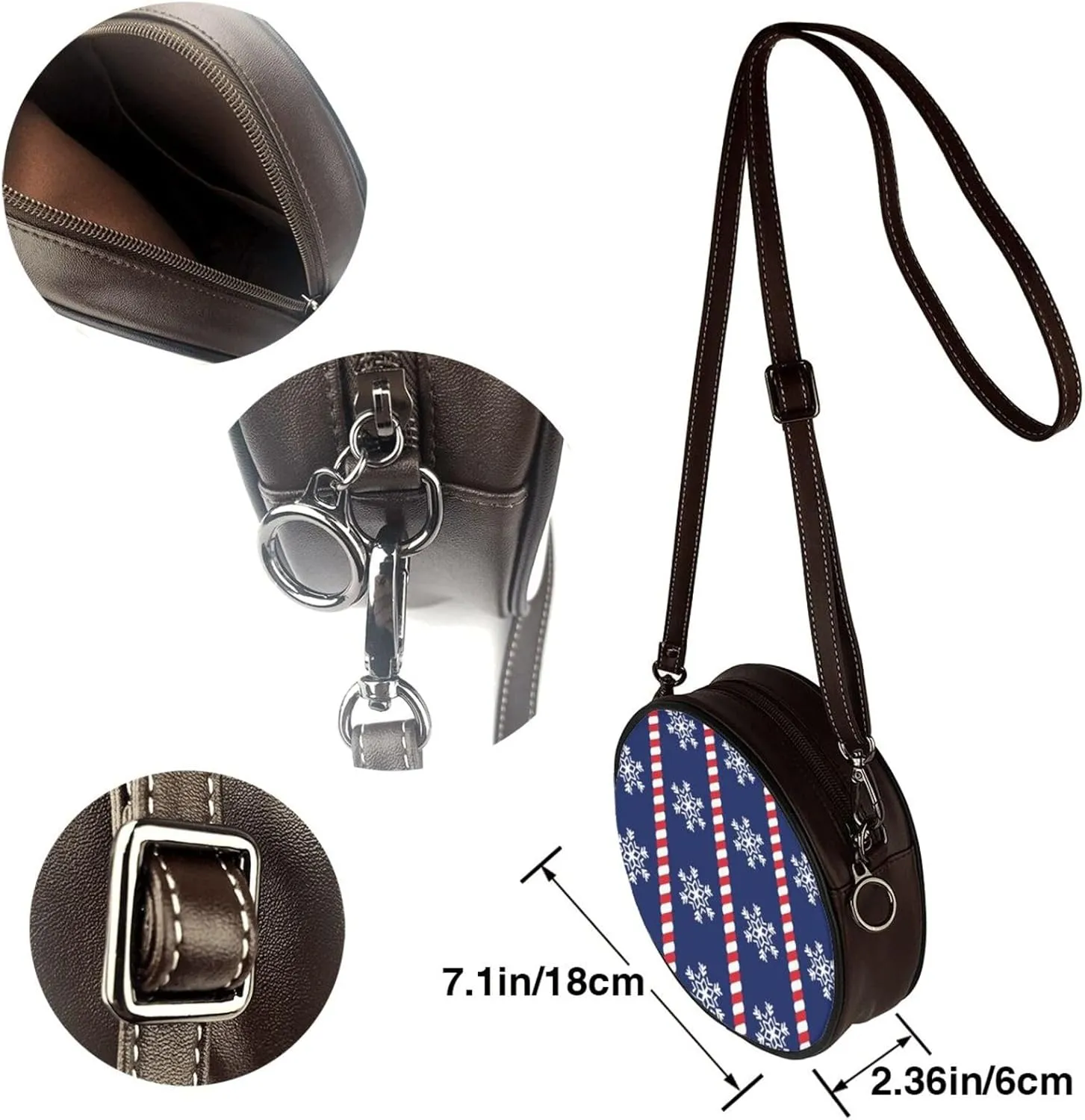 Womens Small Round Crossbody Bag Beach Shoulder Bag Handbag Purse for Summer
