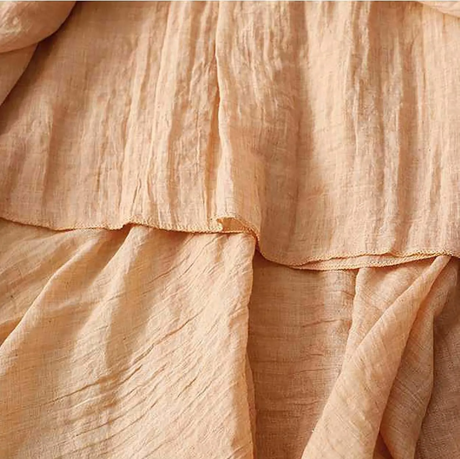 Women's Summer Bohemian Elastic Waist Long Flowy Cotton Linen Skirt Renaissance Casual Lightweight Maxi Skirt 2025