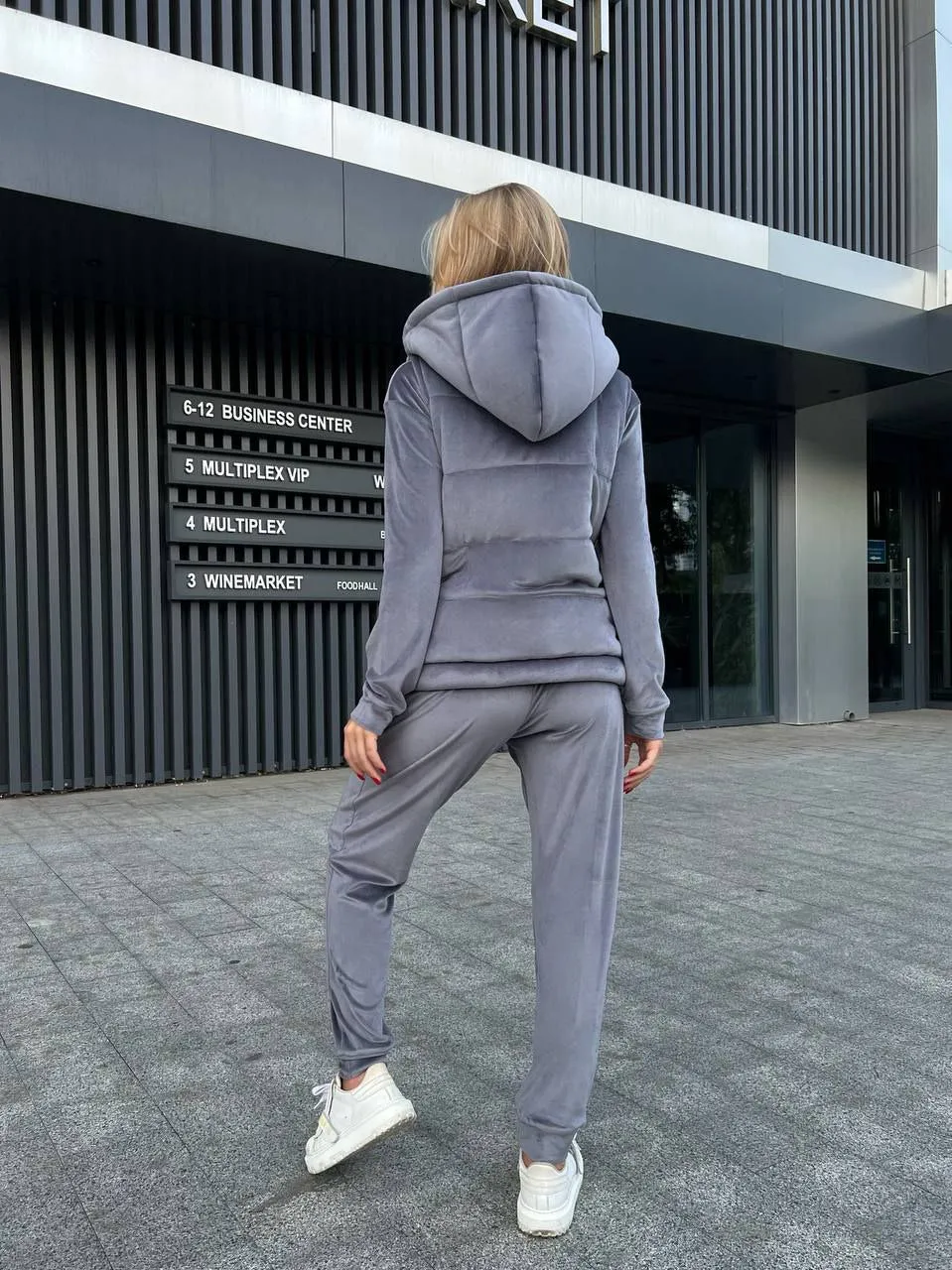 Women's Warm Three Piece Suit Casual Sportswear Grey Color