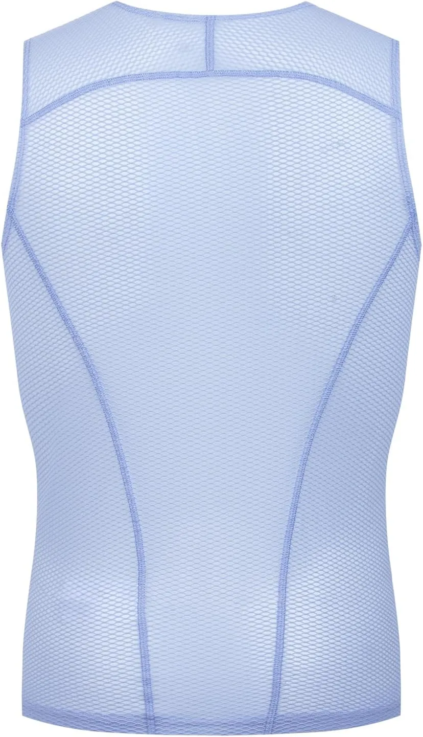 YKYWBIKE Men's Cycling Base Layer Sleeveless Cycling Jersey Men Quick Dry Bicycle Undershirt Mesh Bike Base Layer Vests