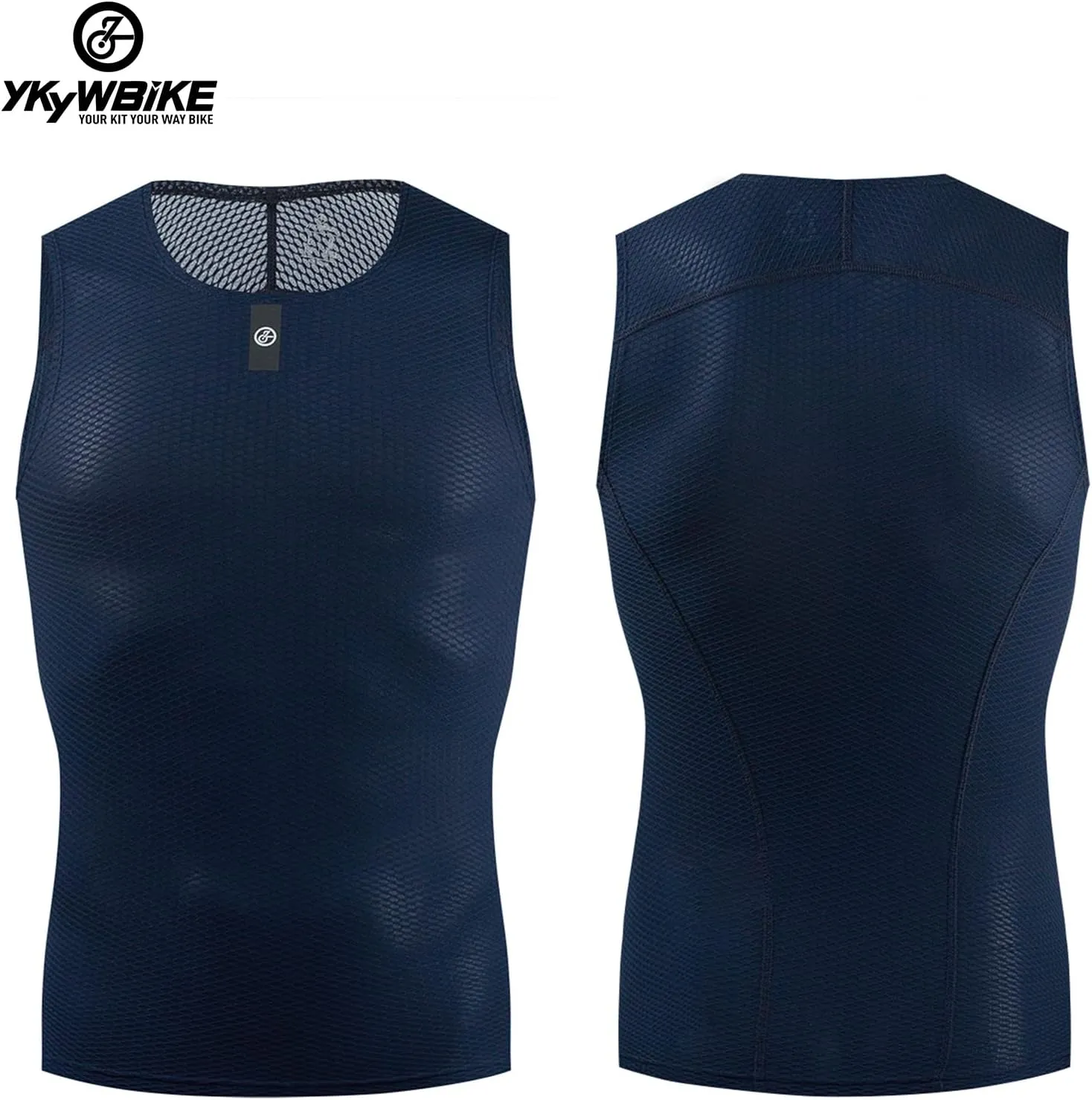 YKYWBIKE Men's Cycling Base Layer Sleeveless Cycling Jersey Men Quick Dry Bicycle Undershirt Mesh Bike Base Layer Vests
