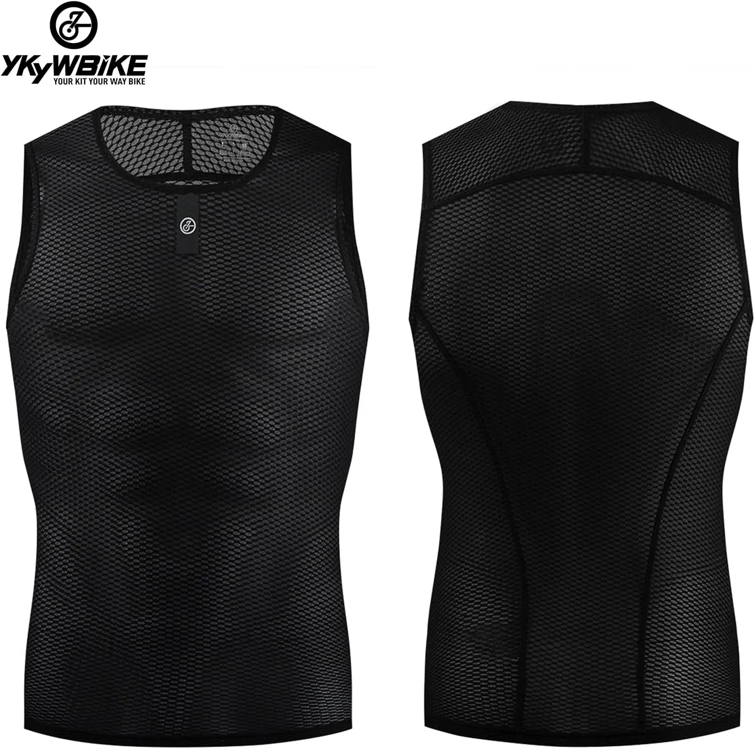 YKYWBIKE Men's Cycling Base Layer Sleeveless Cycling Jersey Men Quick Dry Bicycle Undershirt Mesh Bike Base Layer Vests